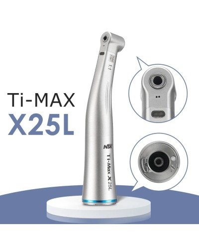 NSK Ti-MAX X25L Dental 1:1 Direct Drive Speed Fiber Optic Spray Air On/Off Switch Dentistry Low Speed Handpiece Fit E Type Motor