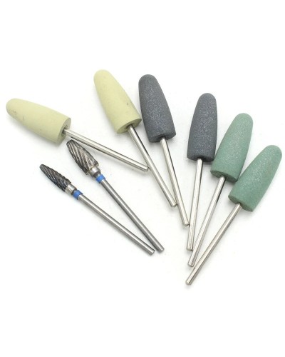 8Pcs/set Dental Resin Base Acrylic Polishing Burs Kit Drill Polisher Rotary Dentista Tool Dental Lab Instrument