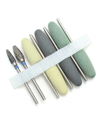 8Pcs/set Dental Resin Base Acrylic Polishing Burs Kit Drill Polisher Rotary Dentista Tool Dental Lab Instrument