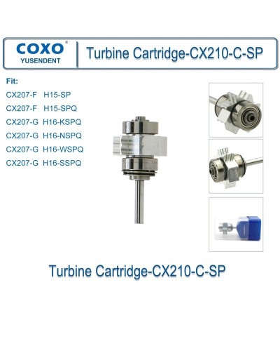 COXO YUSENDENT High Speed Dental Handpiece With LED Light Fiber Optic Dental Turbine 6 holes fit KAVO NSK Sirona WH CX207-G