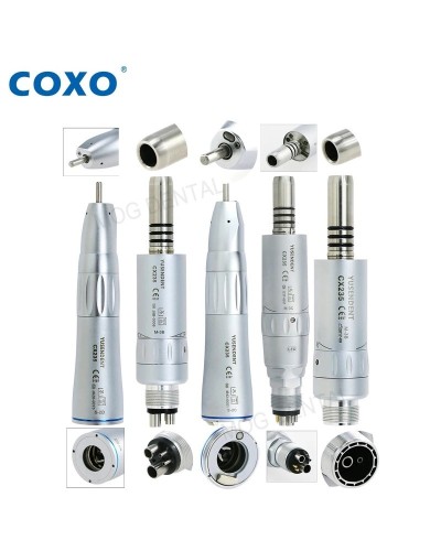 COXO Dental Low Speed Handpiece LED Fiber Reduction/Increase Ratio Endodontic Contra Angle Handpiece E Type Fit KAVO NSK WH
