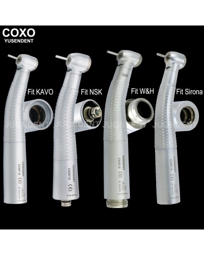 COXO Dental Turbine Fiber Optic High Speed Handpiece Air Rotor Standard/Torque Head LED Coupler 6 Pin Fit KAVO NSK Sirona WH