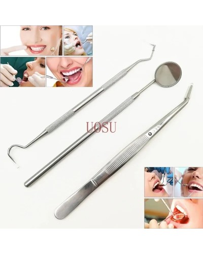3/4/5/6PCS/Set Dental Mirror Kit Dentistry Lab Mouth Mirror Dentists Pick Tool Teeth Scaler Dentist Tools Dental Materials Kits