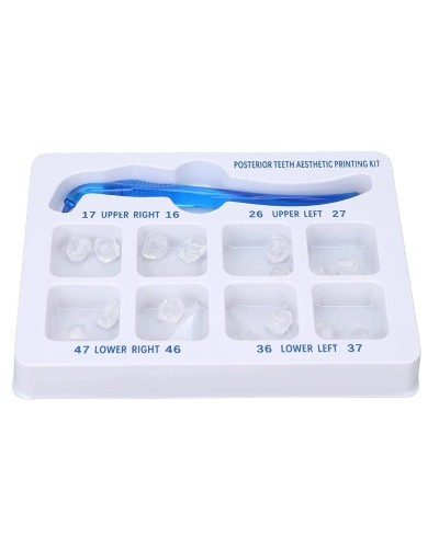 PIORPOY Dental Posterior Teeth Aesthetic Printing Kit 16 Molds Oral Care Orthodontic Filling Restoration Dentist Supplies Tool