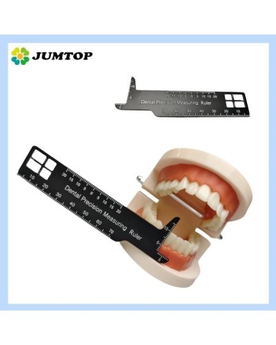 Dental Teeth Measuring Gauge - Aluminum Alloy Endodontic Ruler for Photography & Dentistry, Precision Endo Instrument 
