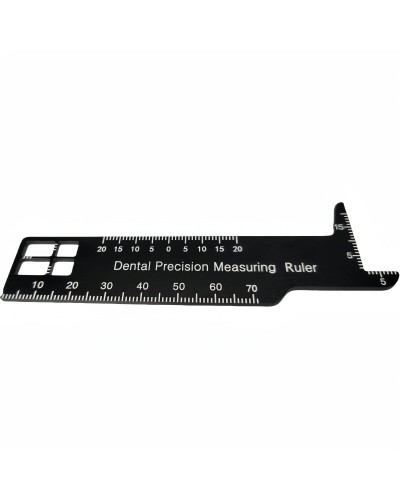 Dental Teeth Measuring Gauge - Aluminum Alloy Endodontic Ruler for Photography & Dentistry, Precision Endo Instrument 