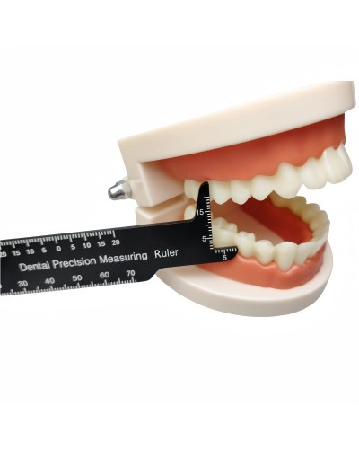 Dental Teeth Measuring Gauge - Aluminum Alloy Endodontic Ruler for Photography & Dentistry, Precision Endo Instrument 