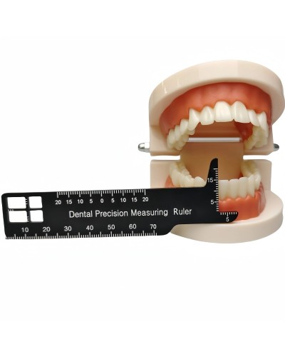 Dental Teeth Measuring Gauge - Aluminum Alloy Endodontic Ruler for Photography & Dentistry, Precision Endo Instrument 