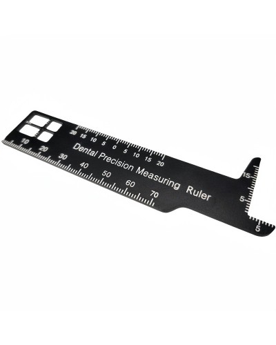 Dental Teeth Measuring Gauge - Aluminum Alloy Endodontic Ruler for Photography & Dentistry, Precision Endo Instrument 
