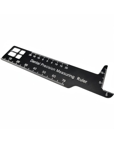 Dental Teeth Measuring Gauge - Aluminum Alloy Endodontic Ruler for Photography & Dentistry, Precision Endo Instrument 