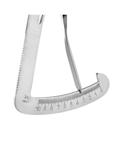 Dental Gauge Caliper Dental Caliper for Metal Wax Dental Lab Stainless Steel Dentist Metal Wax Thickness Measurement Ruler Tool