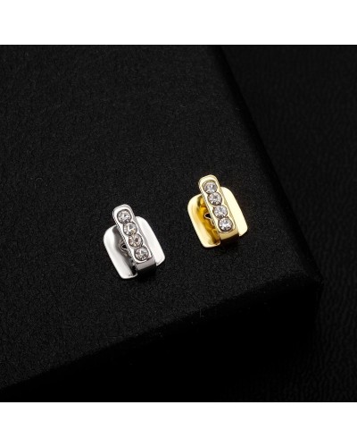 Fashionable Tooth Caps Hollow Single/Double Vertical Teeth Caps Dental Grills Jewelry Unique Dental Accessory for Women