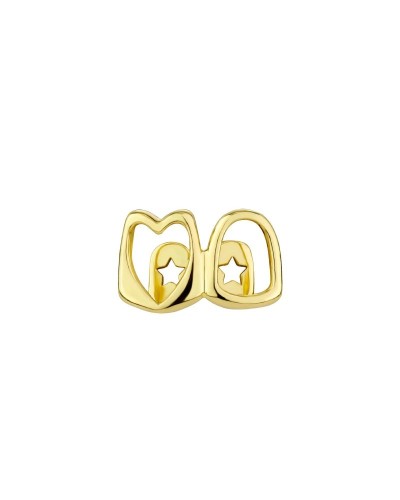 FTCY Hip Hop Hollow Heart Tooth Grillz For Women Gold Color Daily Wearable Tooth Jewelry Dental Grillz