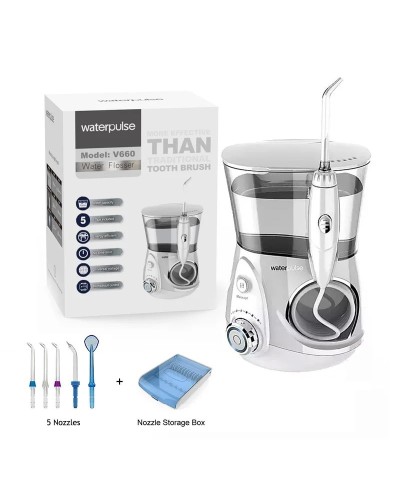 V660G Oral Irrigator, 12 levels Water Flosser + nozzles + box Home appliance Dental water jet for teeth whitening