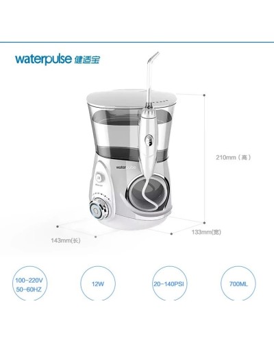V660G Oral Irrigator, 12 levels Water Flosser + nozzles + box Home appliance Dental water jet for teeth whitening