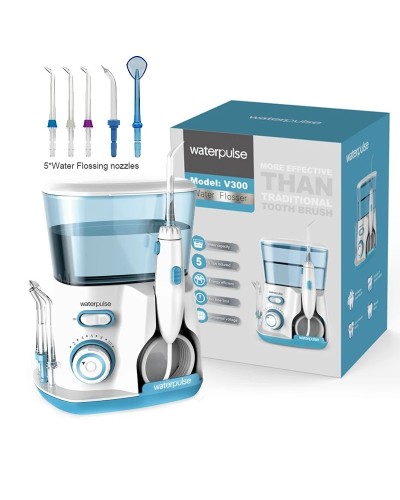 10 levels 20-120PSI Oral Irrigator Power water Floss, Dental Irrigator Hygiene Water Flosser with 5 nozzles
