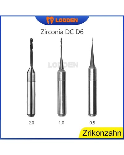 Zirkonzahn Dental Milling Burs D6 Shank For Cutting Zirconia PMMA/Resin Glass Ceramics Metal Dental Lab CAD CAM Drill Tools