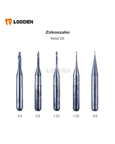 Zirkonzahn Dental Milling Burs D6 Shank For Cutting Zirconia PMMA/Resin Glass Ceramics Metal Dental Lab CAD CAM Drill Tools