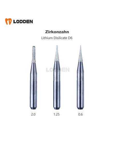 Zirkonzahn Dental Milling Burs D6 Shank For Cutting Zirconia PMMA/Resin Glass Ceramics Metal Dental Lab CAD CAM Drill Tools
