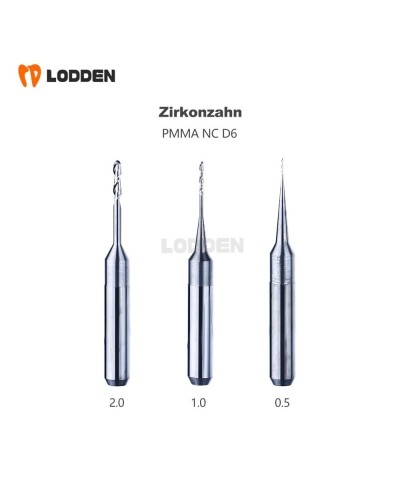 Zirkonzahn Dental Milling Burs D6 Shank For Cutting Zirconia PMMA/Resin Glass Ceramics Metal Dental Lab CAD CAM Drill Tools
