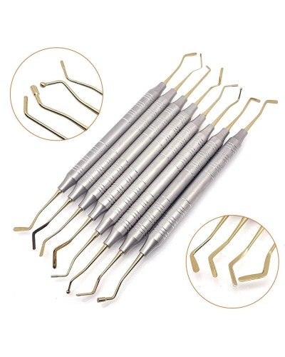 8Pcs Dental Composite Resin Filling Spatula Aesthetic Restoration Kit Double Ends Mixing Scraper Autoclavable Tool