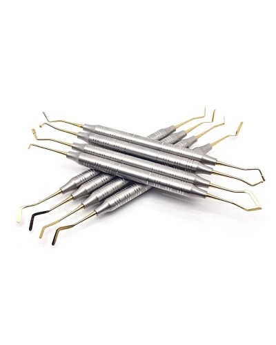8Pcs Dental Composite Resin Filling Spatula Aesthetic Restoration Kit Double Ends Mixing Scraper Autoclavable Tool
