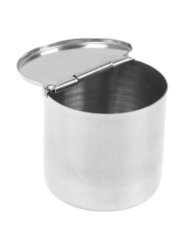 NIGF 1PCS Cotton Tank Stainless Steel Medical Dental Cotton Tank Alcohol Disinfection Jar Container Storage supplies