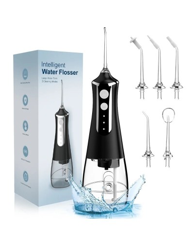 Dental Oral Irrigator Water Flosser Thread Teeth Pick Mouth Washing Machine 5 Nozzels 3 Modes USB Rechargeable 300ml Tank