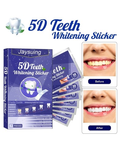 5D Teeth Whitening Strips Gel Remove Plaque Stains Cleaning Oral Hygiene Bleaching Dental Tools Fresh Breath Brighten Tooth Care