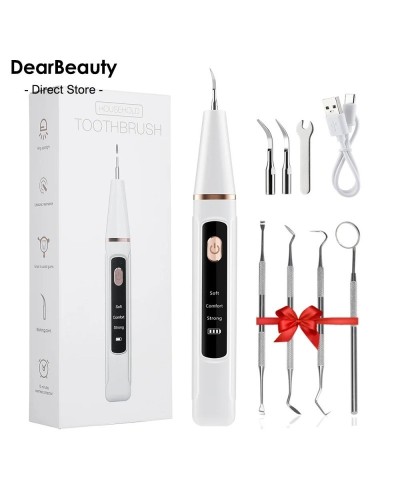 Ultrasonic Dental Scaler Electric Sonic Teeth Plaque Cleaner Dental Stone Removal For Teeth Tartar Stain Teeth Calculus Remover