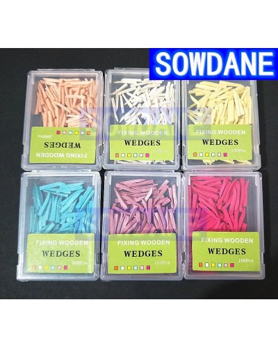 300pcs Disposable Dental Supply Interdental Composite Contoured Wooden Wedges Dental Tooth Separator Materials Wood Wedge
