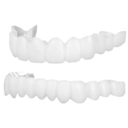 1 Pair Snap On Teeth Veneers Cover The Yellow Damaged Teeth Instant Confidence Smile Temporary Hygiene Tools For Woman Man