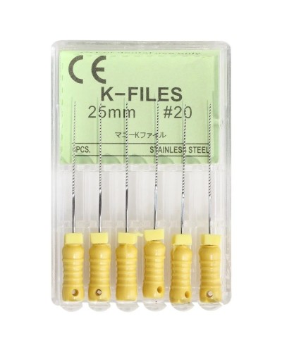 10 Packs 21/25/31mm Dental K-FILE Endodontic Stainless Steel Endo Root Canal K Files Hand Use Dentistry Lab Instrument Supplies