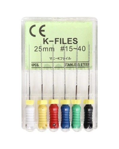 10 Packs 21/25/31mm Dental K-FILE Endodontic Stainless Steel Endo Root Canal K Files Hand Use Dentistry Lab Instrument Supplies