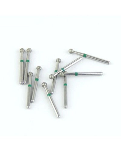 10pcs Dental Daimond Bur 001-023C Ball Round Coarse BR-26C Supplies for Dentist Green Ring High Quality Dentistry Grinding Tools