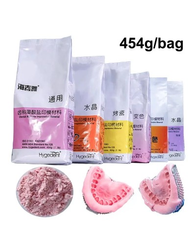 454g/Bag Dental Supplies Impression Alginate Powder Denture Sample Materials Denture Gypsum Model Dental Mold Equipment Dentist