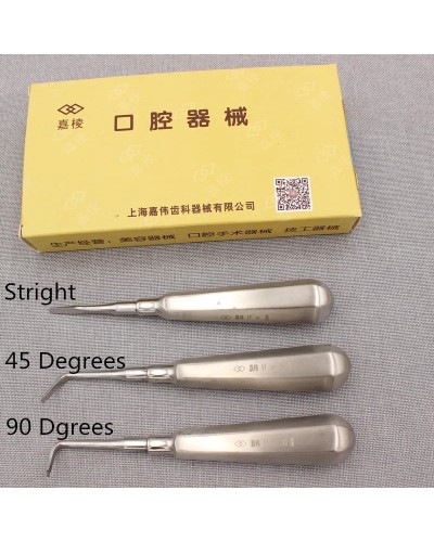 1Pcs Dental Luxating Lift Elevator Stright Curved 45°/90° Root Tooth Extraction Broken Crown Tools Dentist Surgical Supply