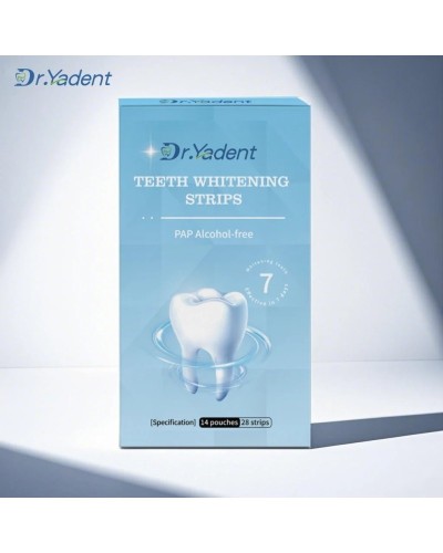 DrYadent Teeth Whitening Strips Enamel Safe&Peroxide-Free 14-Day Visible Results Sensitive Teeth Friendly Coffee Stains Removal
