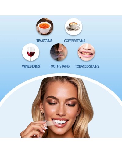 DrYadent Teeth Whitening Strips Enamel Safe&Peroxide-Free 14-Day Visible Results Sensitive Teeth Friendly Coffee Stains Removal