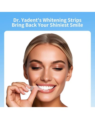 DrYadent Teeth Whitening Strips Enamel Safe&Peroxide-Free 14-Day Visible Results Sensitive Teeth Friendly Coffee Stains Removal