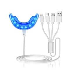 3 In1 Teeth Whitening Lights LED USB Rechargeable Oral and Dental Care Blue Light Whitening Teeth Bleach Clean Home Travel