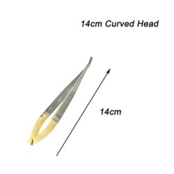1Pc Castroviejo Needle Holders 14cm/16cm Implant Dental Needle Holder Pliers with Lock TC Head Holding Forceps Oral Dentist Tool