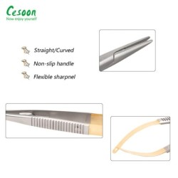1Pc Castroviejo Needle Holders 14cm/16cm Implant Dental Needle Holder Pliers with Lock TC Head Holding Forceps Oral Dentist Tool