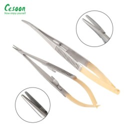 1Pc Castroviejo Needle Holders 14cm/16cm Implant Dental Needle Holder Pliers with Lock TC Head Holding Forceps Oral Dentist Tool