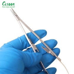1Pc Castroviejo Needle Holders 14cm/16cm Implant Dental Needle Holder Pliers with Lock TC Head Holding Forceps Oral Dentist Tool