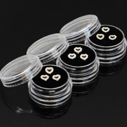 3pcs/Box Dental Tooth Gems Teeth Crystal Ornament Metal Tooth Gems Various Shape Beauty Oral Decorations