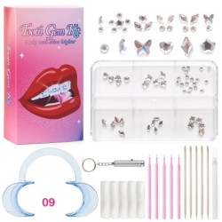1 Set Professional Tooth Gem Kit Diy Love Horse Eye Crystals Jewelry Kit Teeth Gems Kit Tooth Gems For Teeth Jewelry Starter