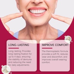 Comfort Denture Adhesives Glue Teeth Care Thermoplastic Denture Silicone Reline Kit Adhesive Cushion Friction Fixed Dentures