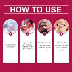Comfort Denture Adhesives Glue Teeth Care Thermoplastic Denture Silicone Reline Kit Adhesive Cushion Friction Fixed Dentures