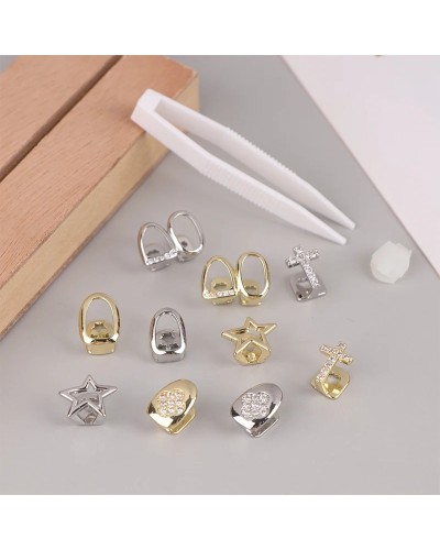 Punk Metal Grill Cap Cosplay Party Teeth Grillz Dental Fashion Jewelry Hip Hop Single Tooth Dental Grillz Teeth Caps